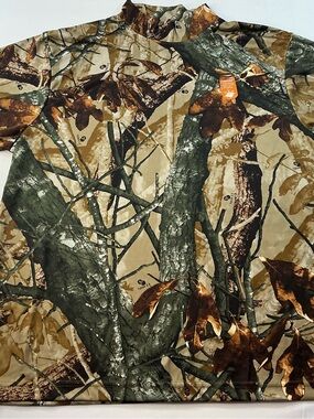 Mineral Fusion Men's Long Sleeve Realtree-Style Camo Shirt in Green and Tan